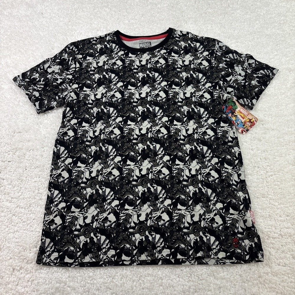 Marvel Men's T Shirt black tie die